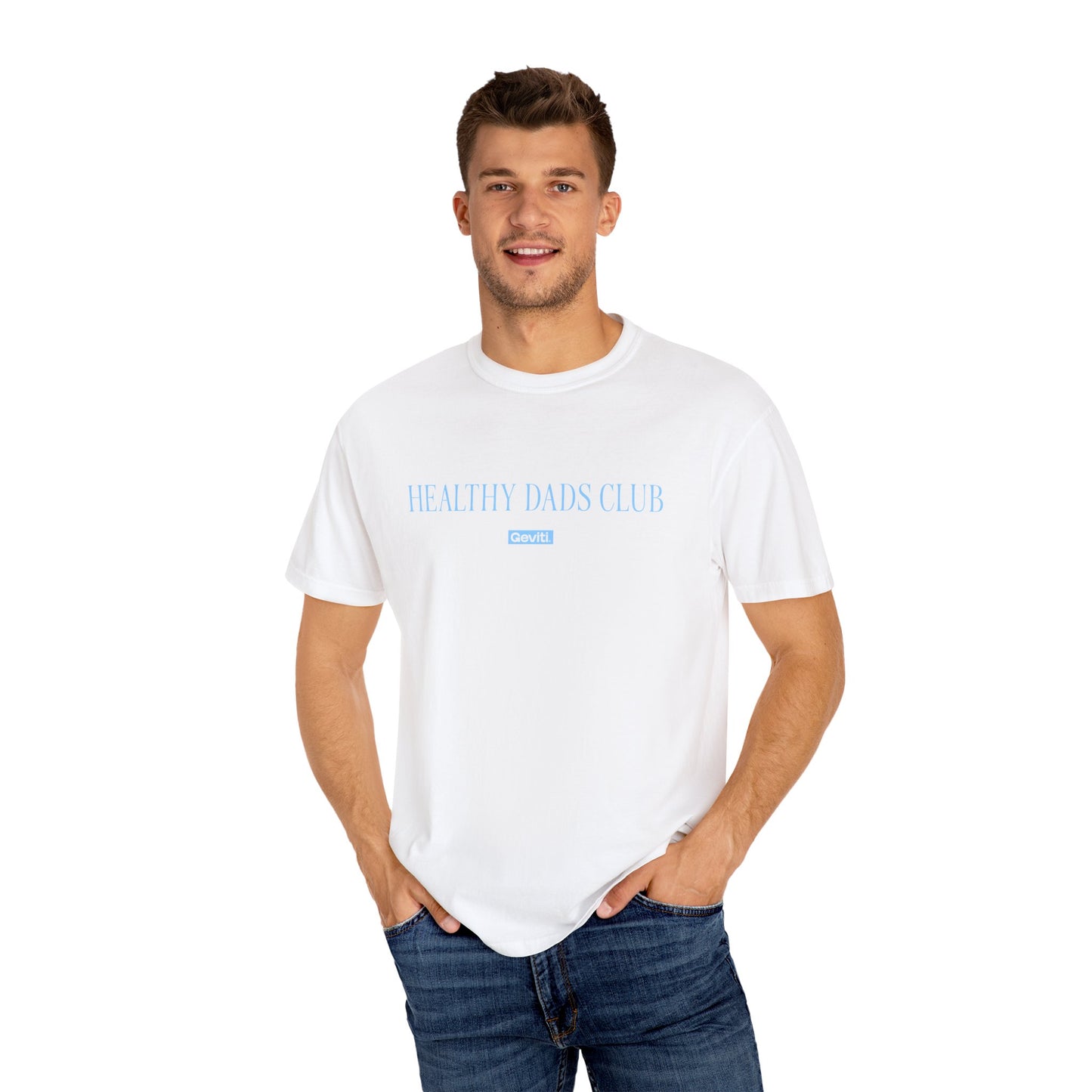 'Healthy Dads Club' Garment-Dyed Heavyweight Cotton Tee