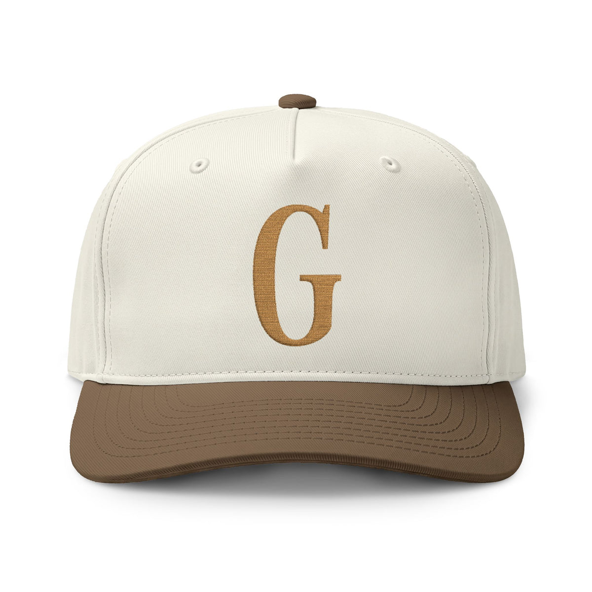 Embroidered Gold 'G' Two-Tone Cap