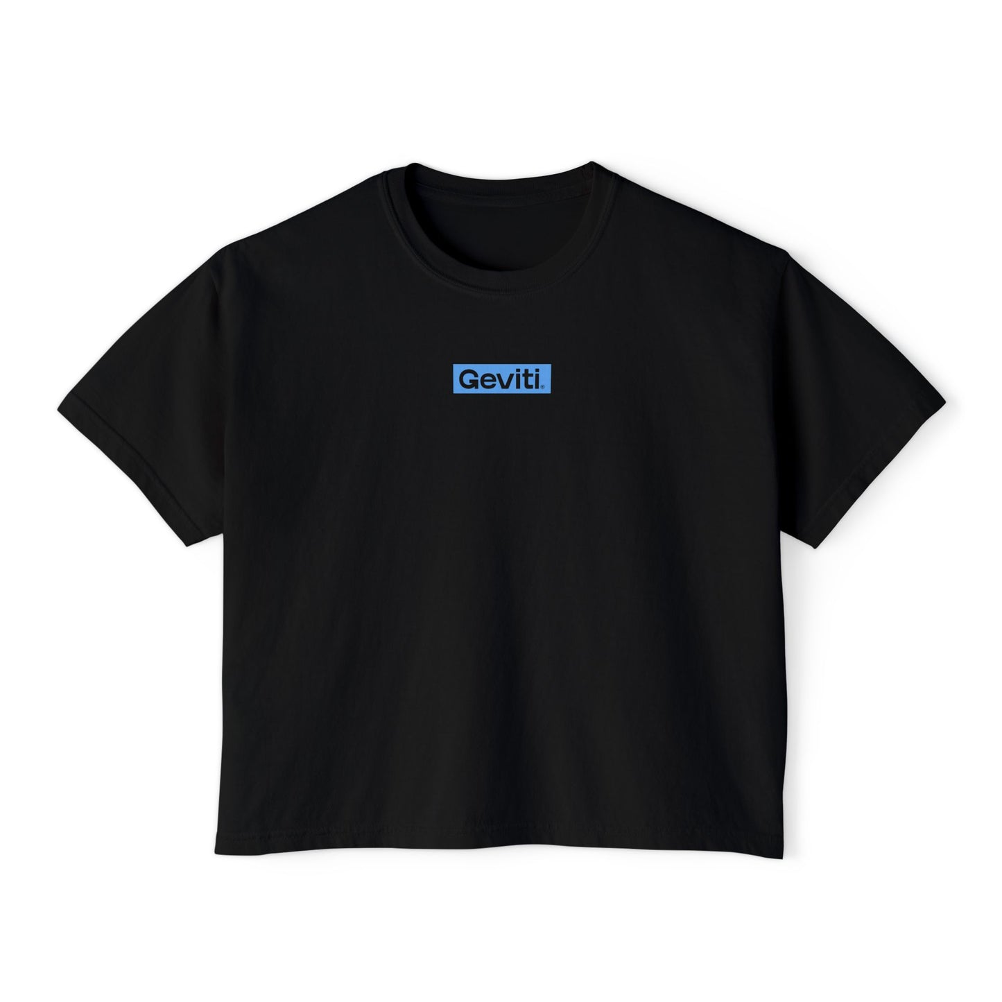 Casual Women's Boxy Tee - Soft Cream with Geviti Logo
