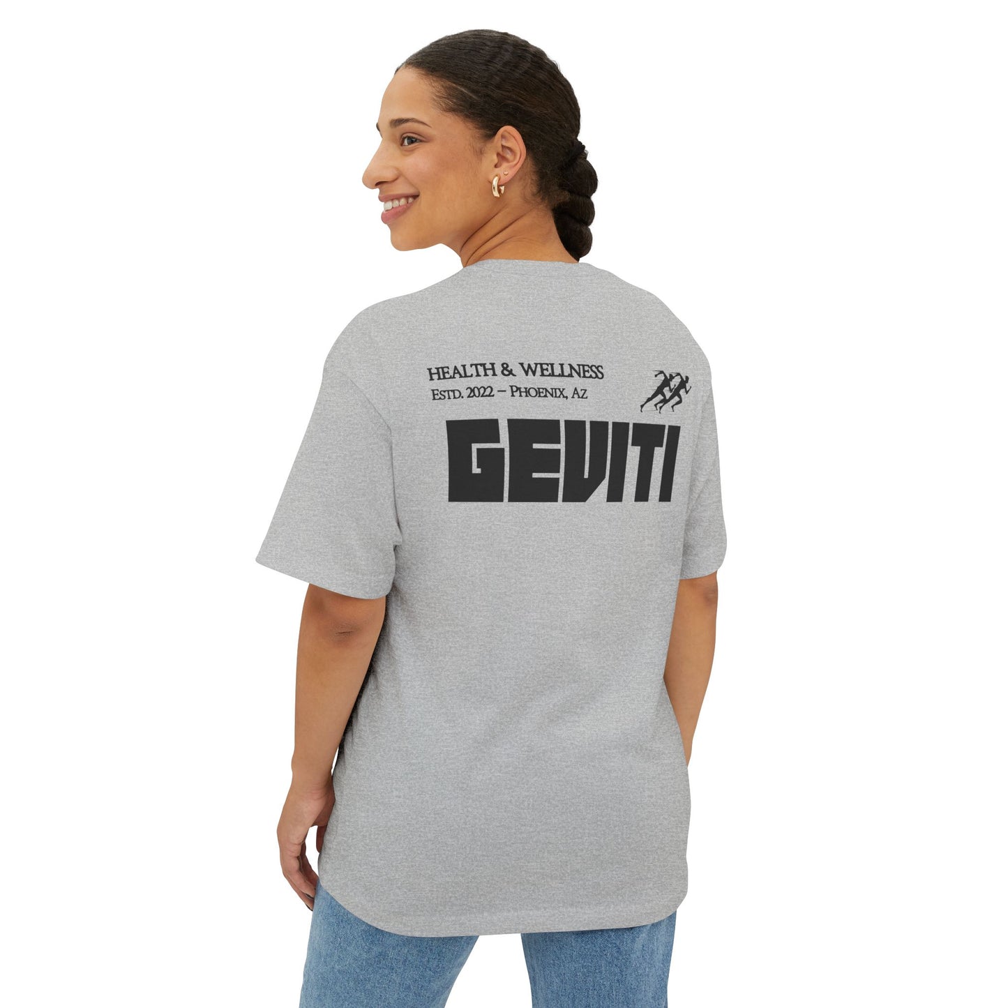 'Geviti Health & Wellness' - Unisex Oversized Boxy Tee