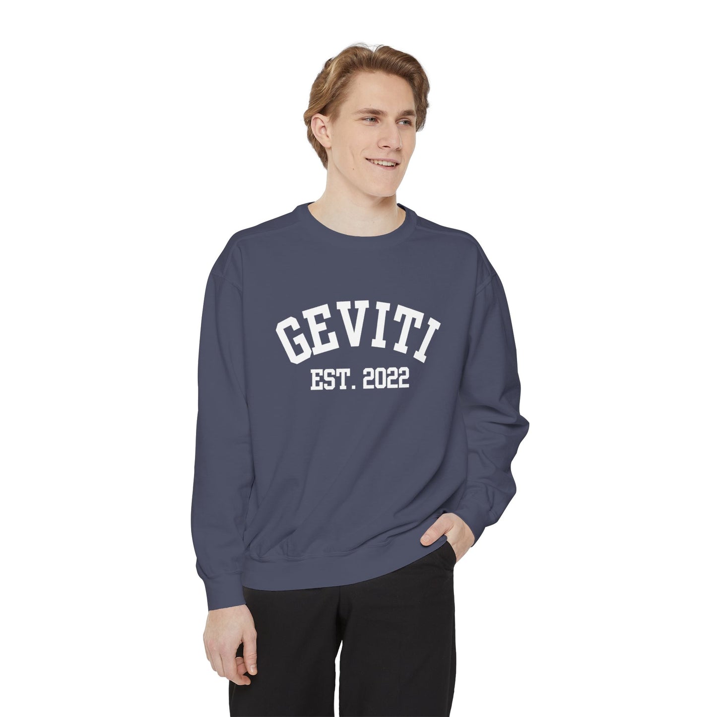 Geviti Collegiate Unisex Garment-Dyed Sweatshirt