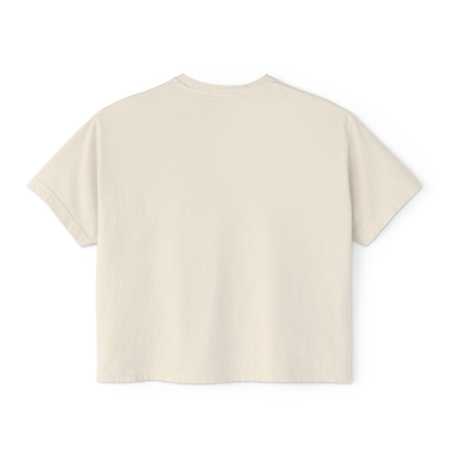 Casual Women's Boxy Tee - Soft Cream with Geviti Logo