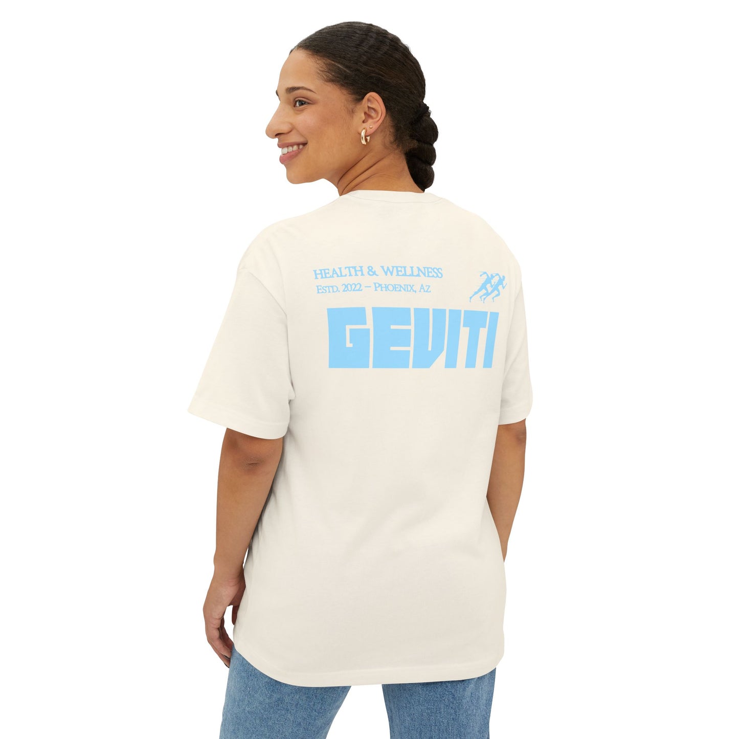 'Geviti Health & Wellness' - Unisex Oversized Boxy Tee