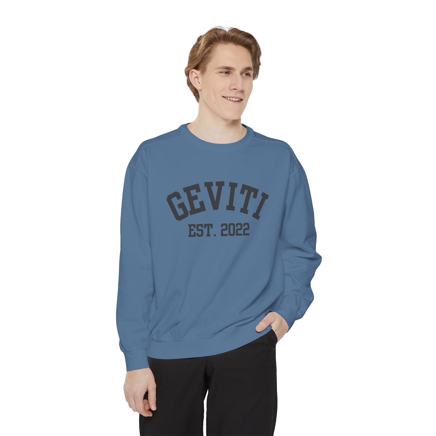 Geviti Collegiate Unisex Garment-Dyed Sweatshirt