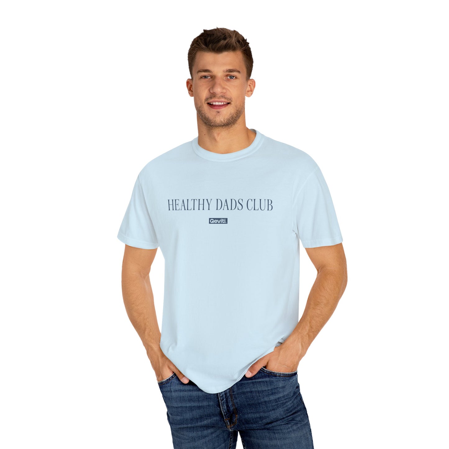 'Healthy Dads Club' Garment-Dyed Heavyweight Cotton Tee