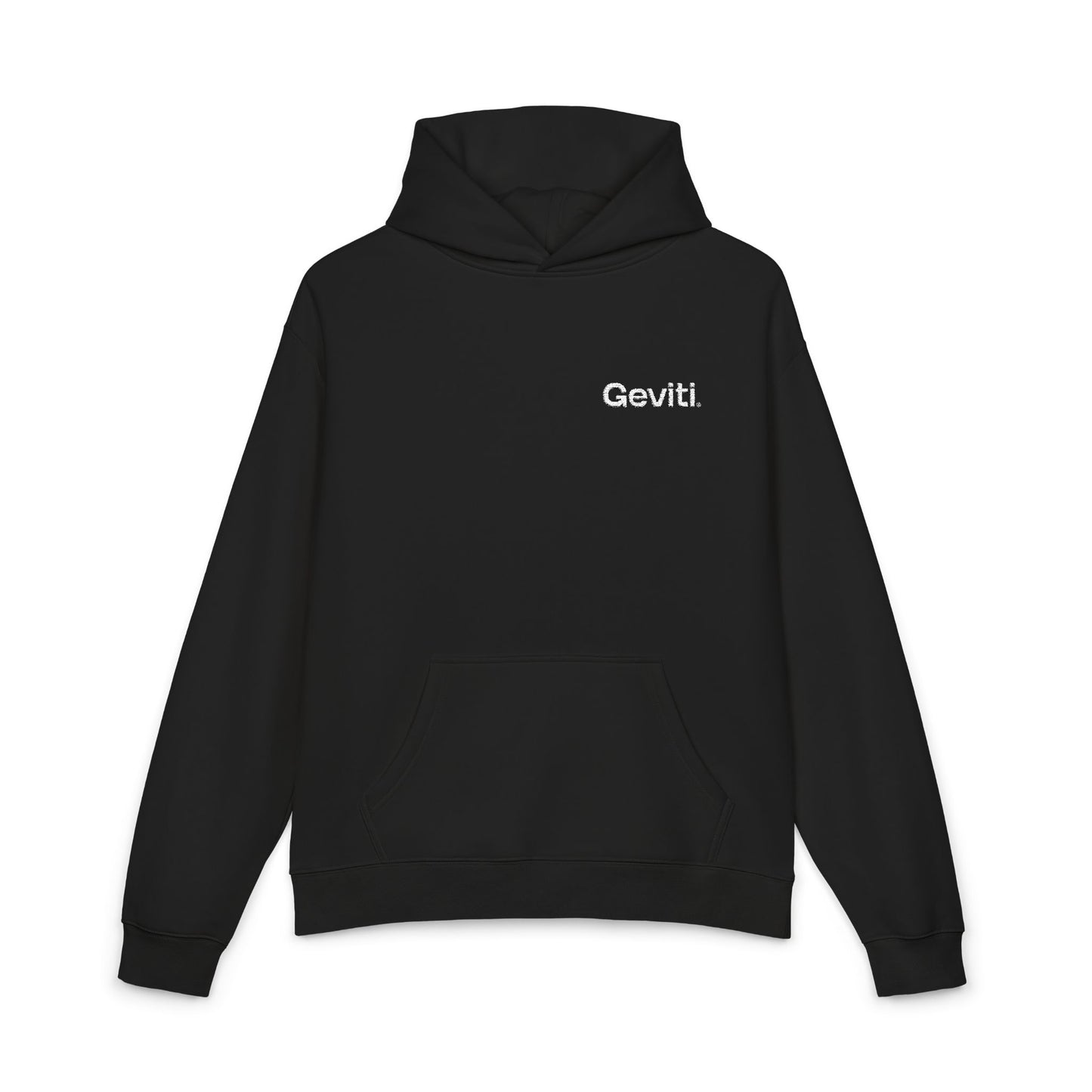 Geviti Relaxed Hoodie - Minimal Logo Brown Casual Pullover