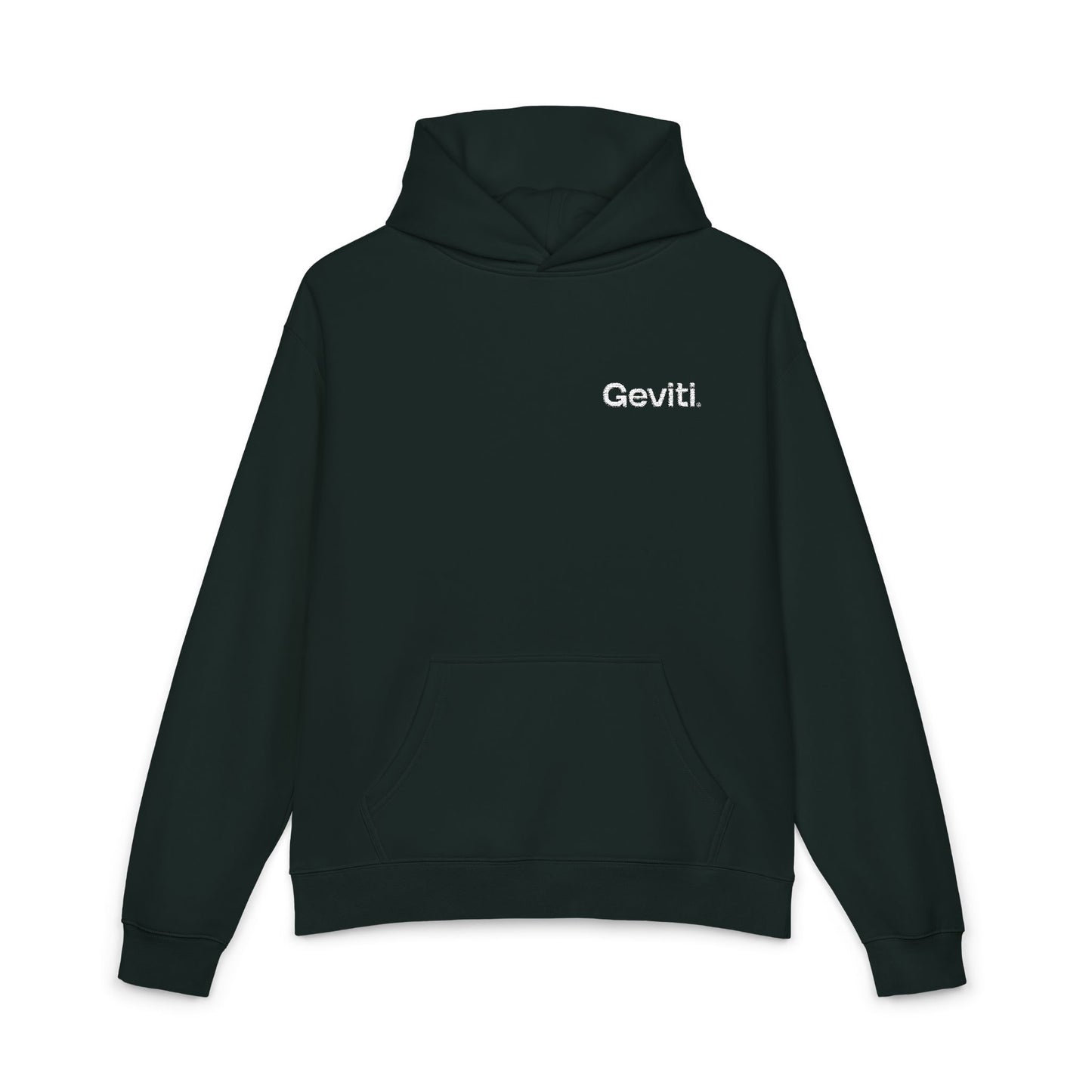 Geviti Relaxed Hoodie - Minimal Logo Brown Casual Pullover