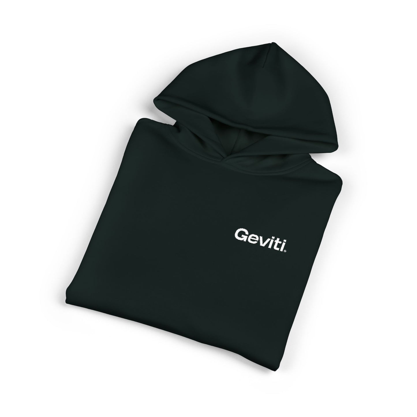 Geviti Relaxed Hoodie - Minimal Logo Brown Casual Pullover