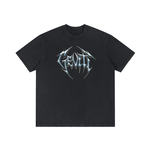 Geviti Heavy Metal Vintage Wash Distressed T-Shirt