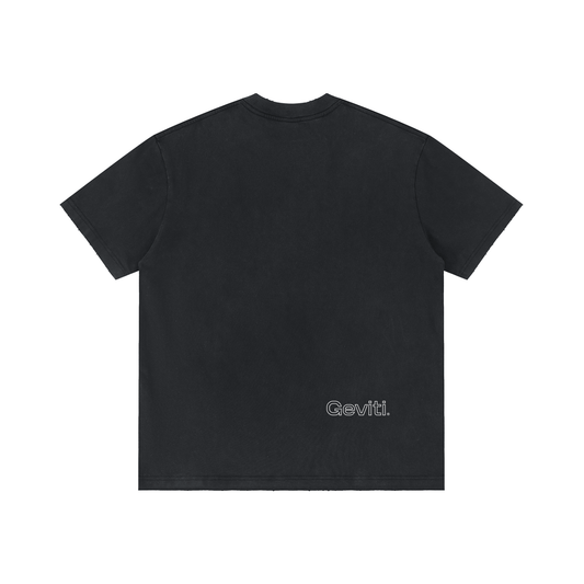 Geviti Heavy Metal Vintage Wash Distressed T-Shirt
